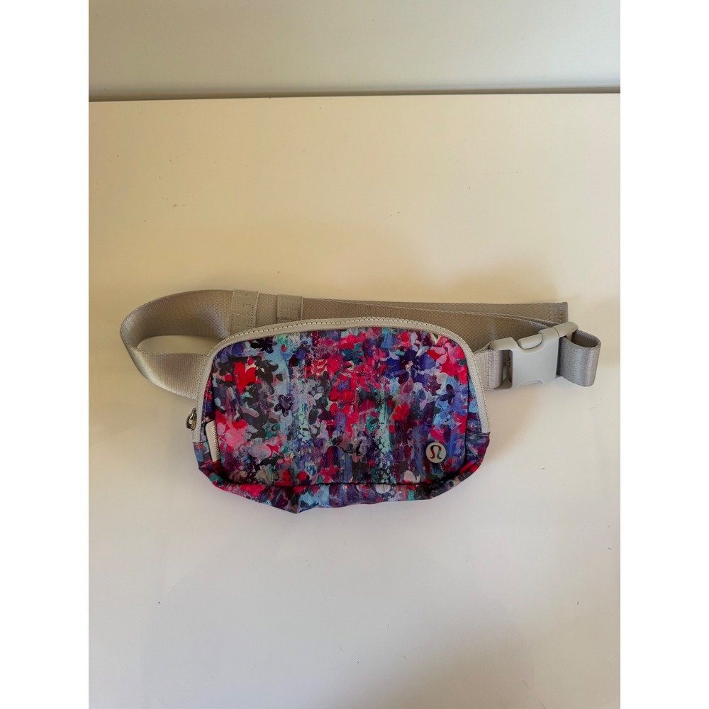 Lululemon Everywhere Belt Bag Hyper Floral Multi Pink Purple Waist Pack 1L OS